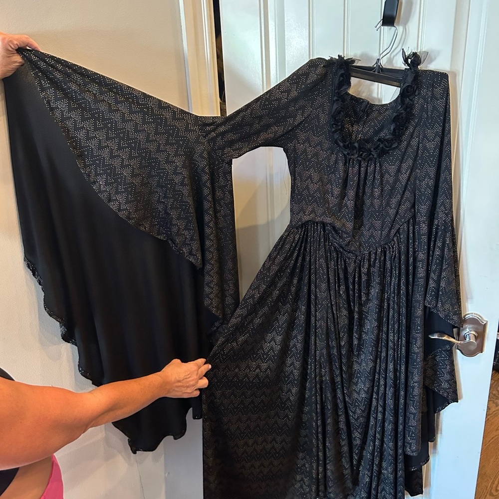 handmade Halloween costume witch/wizard w cape.